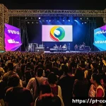 Home 21 문화콘텐츠 기획사 근무 경험담 - A vibrant cultural event scene in São Paulo, Brazil, showcasing diverse musical styles popular local...