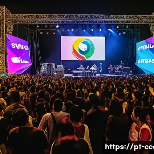 Home 33 문화콘텐츠 기획사 근무 경험담 - A vibrant cultural event scene in São Paulo, Brazil, showcasing diverse musical styles popular local...